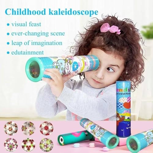 Image of RECLUSE 1 pcs Classic Kaleidoscopes Toy, Educational Toys for Party Fun Magic Science Toy,Kids Birthday Mini Kaleidoscope Kit for School Classroom Prizes, Stock Stuffers Bag Fillers (Random Color)