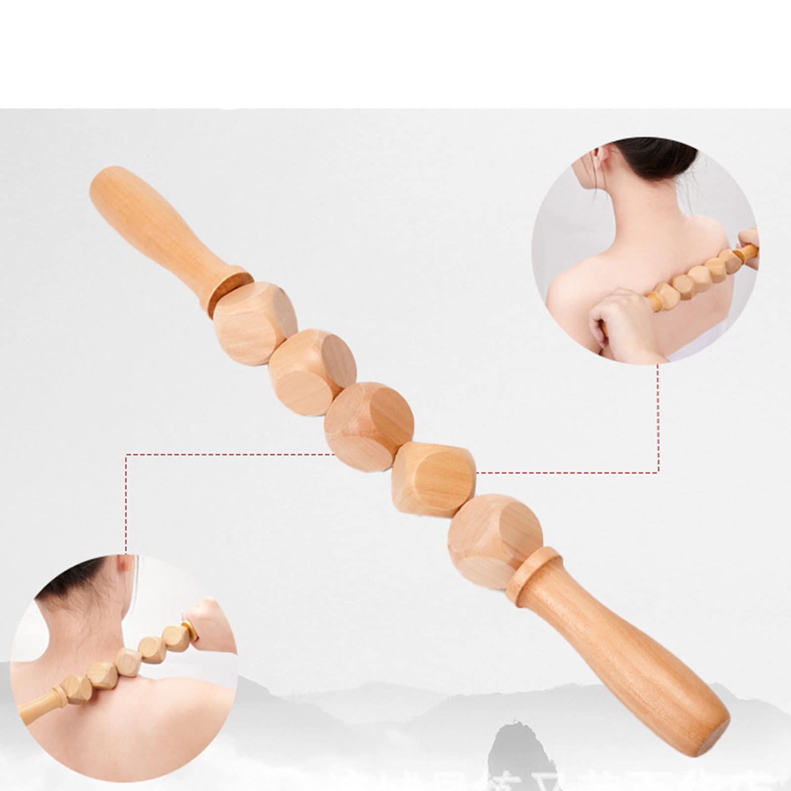 AADECOR Outils de Massage de thérapie par Le Bois 7 en 1 Masseur de Drainage lymphatique Outils de Massage corporel en Bois pour Masseur Anti-Cellulite, remodelage et modelage du Corps