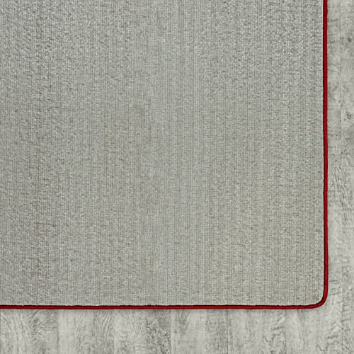 Joy Carpets Endurance Solid Colored Area Rug In Color Burgundy, 4' X 6' #TOP3