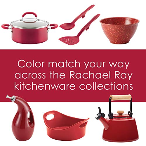 Rachael Ray Enamel on Steel Stock Pot/Stockpot with Lid, 12 Quart, Red Gradient - Image 5