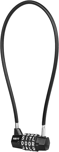 Vista 8 de Cerraduras de cable con letras, texto, combinación de palabras, cuerda de cable de acero con código reiniciable para bicicletas, taquillas