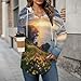 Ireland Sunset Seascape Hoodies for Women V Neck Pullover Sweatshirts Long Sleeve Shirts Fashion Tops