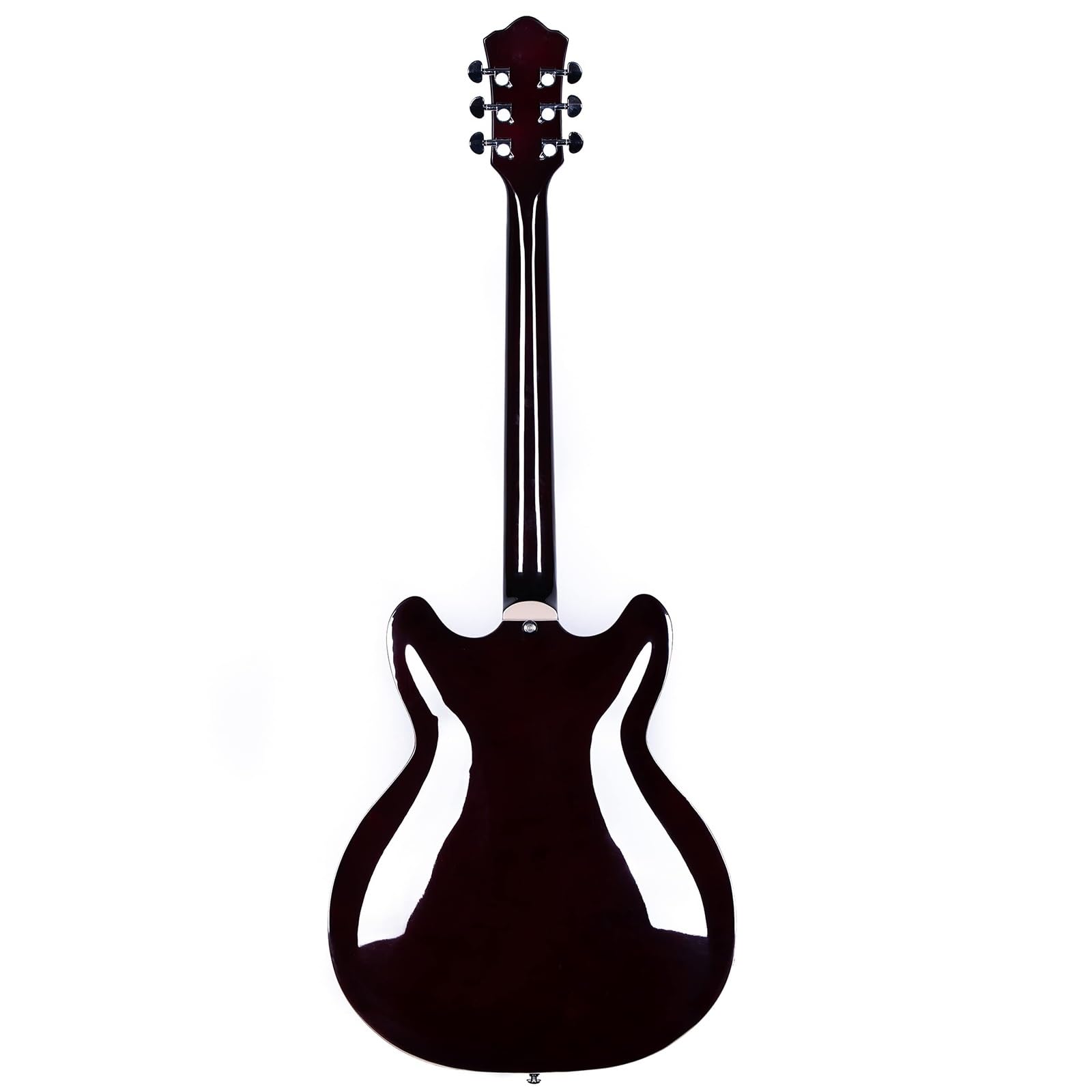 Practica Jugando Guitarra Eléctrica Guitarra Eléctrica Para Zurdos De Jazz 6 Cuerdas Puente Cola Cuerpo Semihueco Actuación Profesional(Type 1)