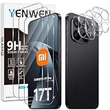 Yenwen Schutzfolie für Xiaomi 17T Pro 5G für Panzerglas, 3 Stück Displayschutz mit 3 Stück Kameraschutz, 9H Härte Mi 17 T Pro Schutzglas, Handy Folie HD Klar Panzer Schutz Glas Screen