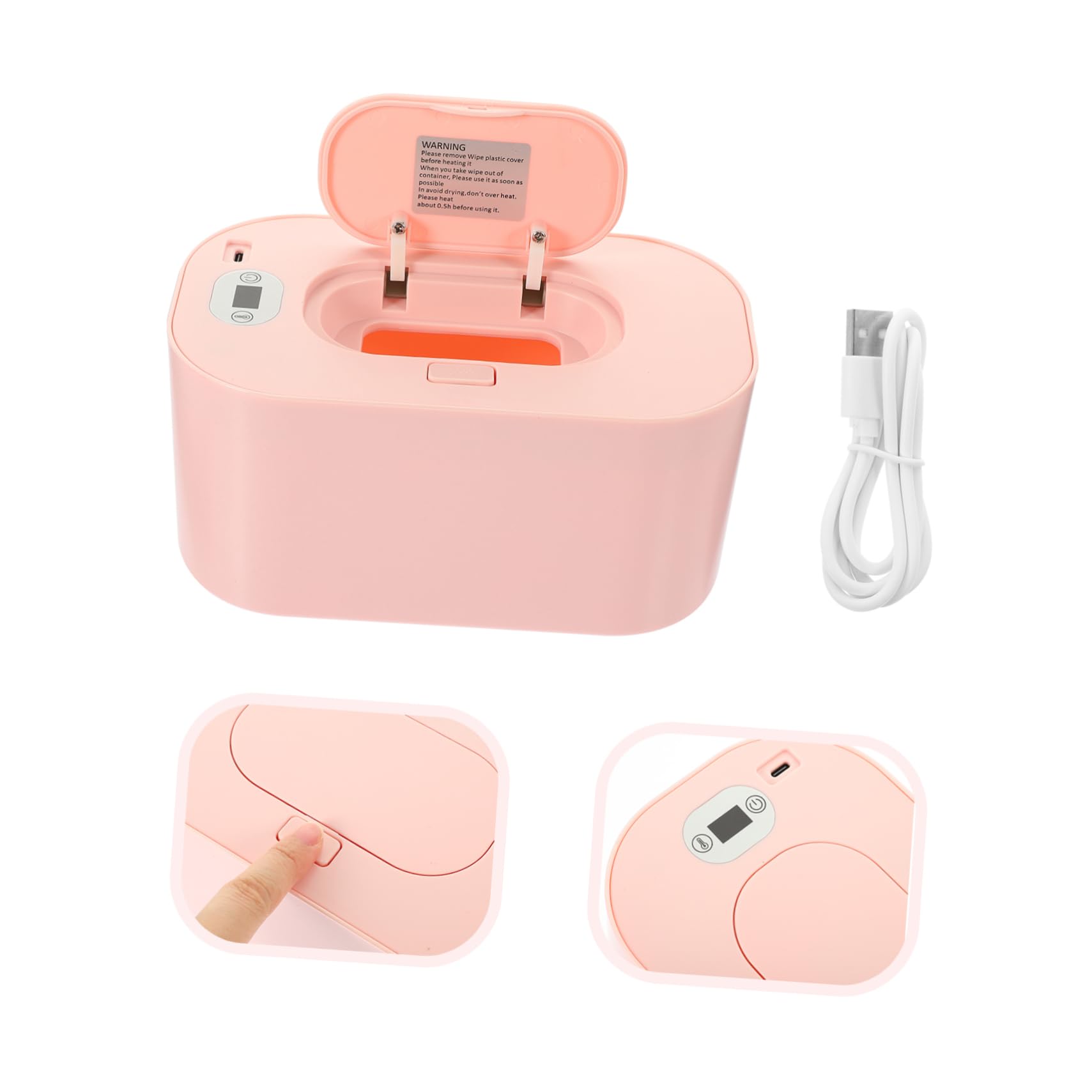 1 Set Scalda salviette umide Scaldabiberon Riscaldatore intelligente portatile Salviette portatili Scalda salviette for neonati Scaldasalviette Macchina Temperatura costante Scalda asciugamani bagnato