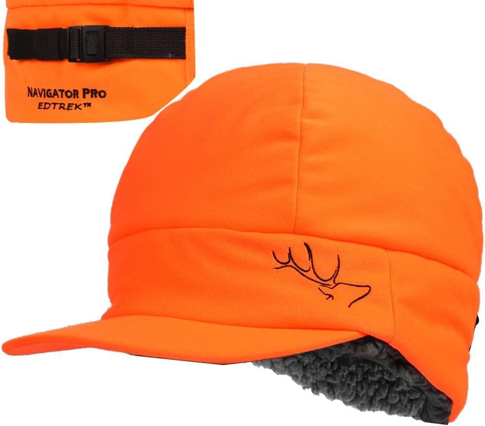 EDTREK Weaterproof Insulated Winter Hat with Flat Brim and Adjustable Webbing - Waterproof Backcountry Hunting Hat
