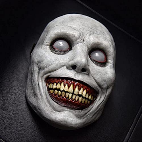 Boxwizard Creepy Halloween Mask - Smiling, Evil Cosplay Scary Mask Halloween Costume Party Props The