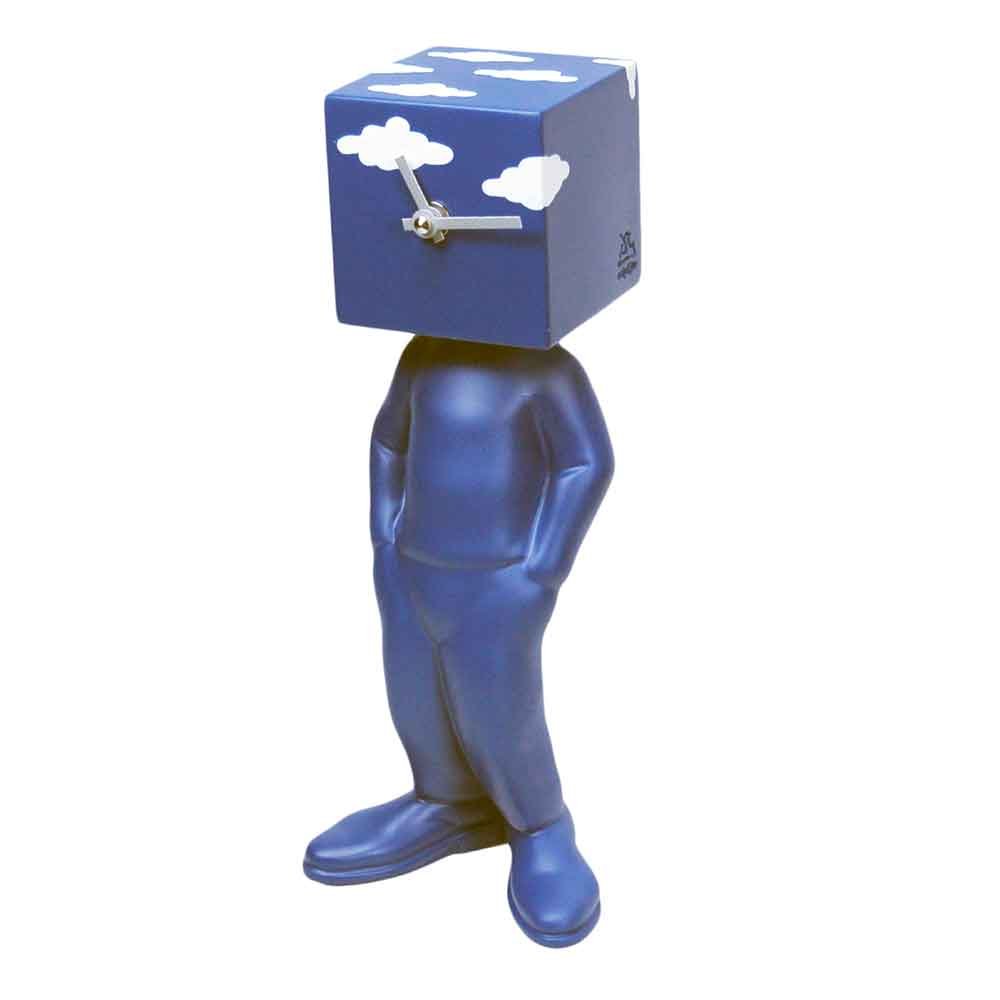 Antartidee Table Clock CubicMan Rubik Hand Decorated Resin 13x10x320 Made in Italy