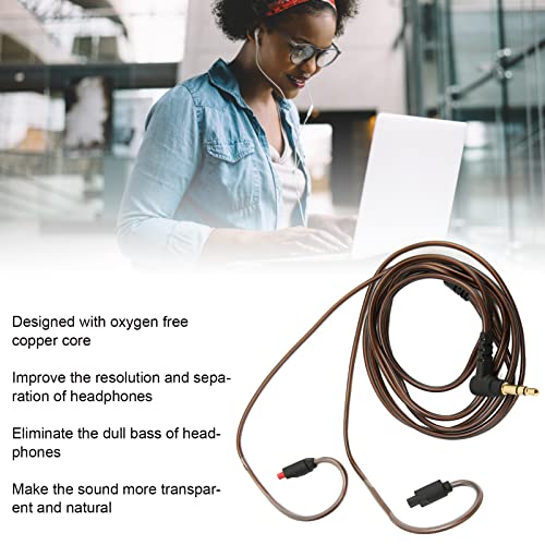 Replacement Earphone Cable, 3.9ft Auxiliary Cable, 3.5MM Plug for ATH IM04 IM03 IM02 IM01 IM50 IM70 Headphones, Smartphone, Tablet, Laptop