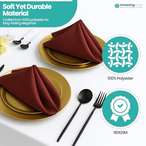 Serviettes de table réutilisables de 50,8 cm en polyester durable pour décoration - 5