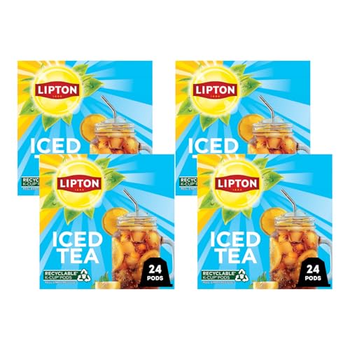 Lipton Unsweetened Iced Tea K-Cup Pods, 24 CT (Pack of 4)