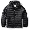 Amazon Essentials Chaqueta acolchada con capucha ligera y resistente al agua para niños