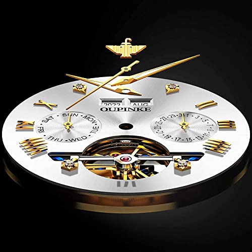 OUPINKE Mens Watches Automatic Skeleton Tourbillon Self Winding Luxury Sapphire Crystal Business Dress Wristwatch2