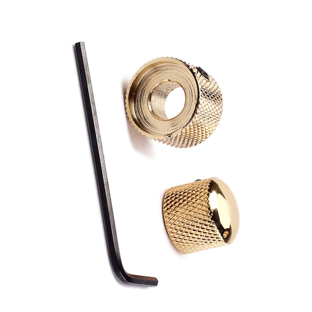 Totority Dual Bass Guitar Knobs Volume Tone Control Gold Electric Guitar Bass 6mm Fit