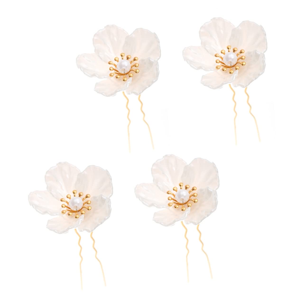 Wedding headwear,4pcs Hairpin Flower Hair Clips Vintage Hair Accessories Bride
