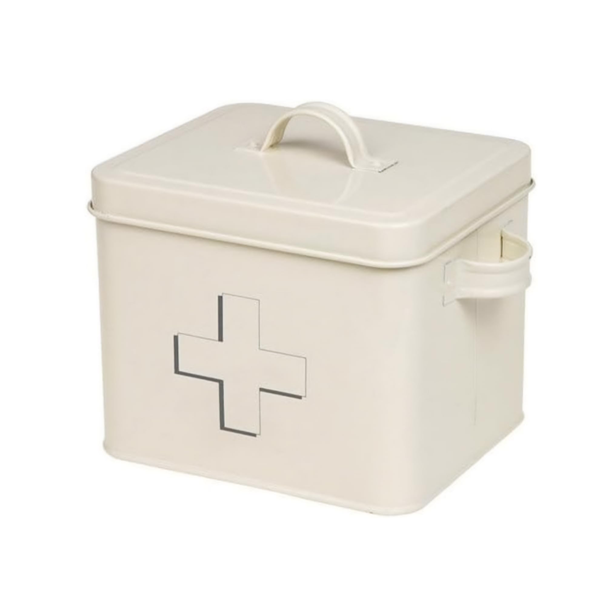 Bargains-Galore First Aid Box Enamel Cream Storage Tin - Home Sweet, Kitchen Food Storage Containers With Lids & Carry Handles | Ideal For Home & Kitchen, Organiser | Strong, Durable & Long Lasting