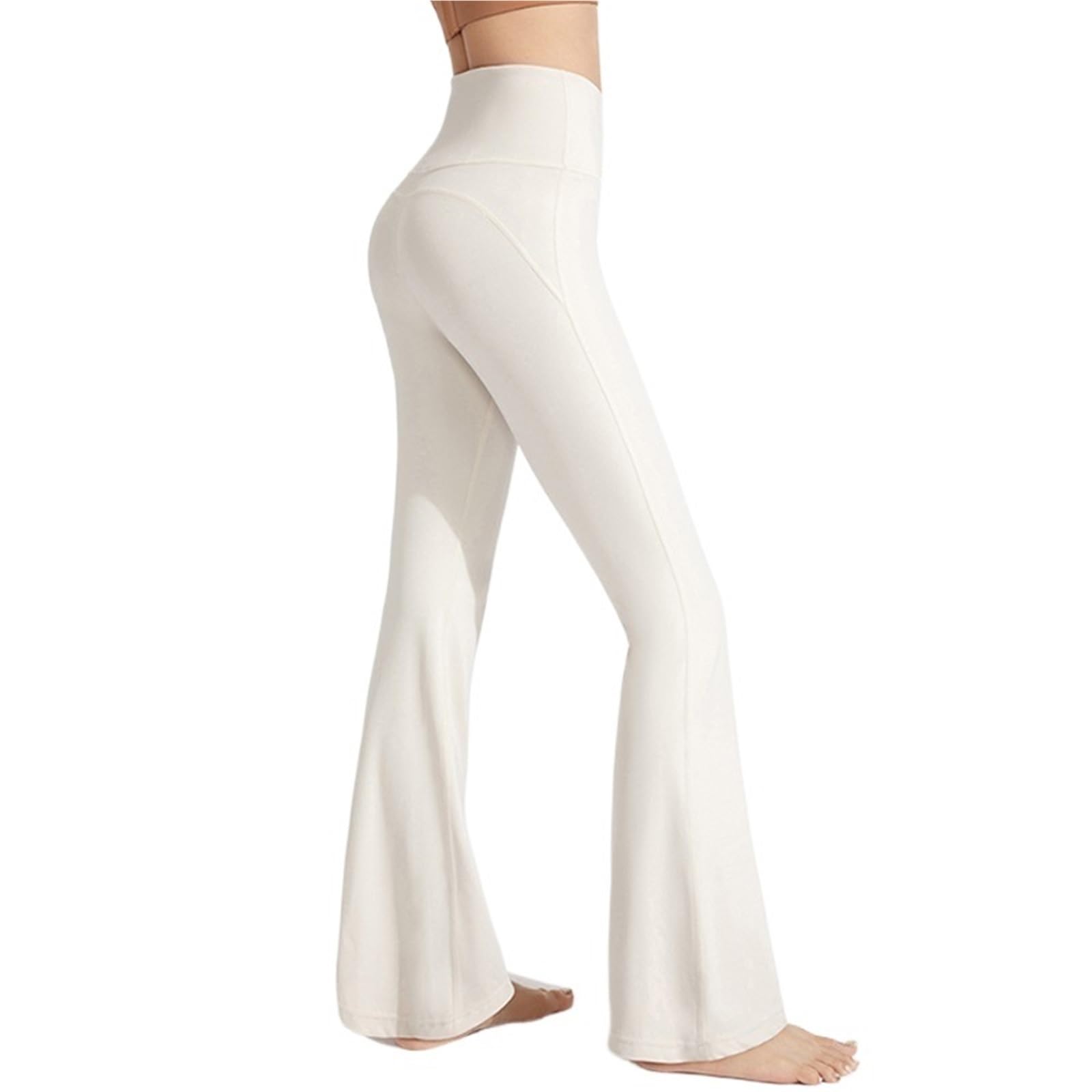Legging sport femme taille haute pantalon yoga blanc XL confort