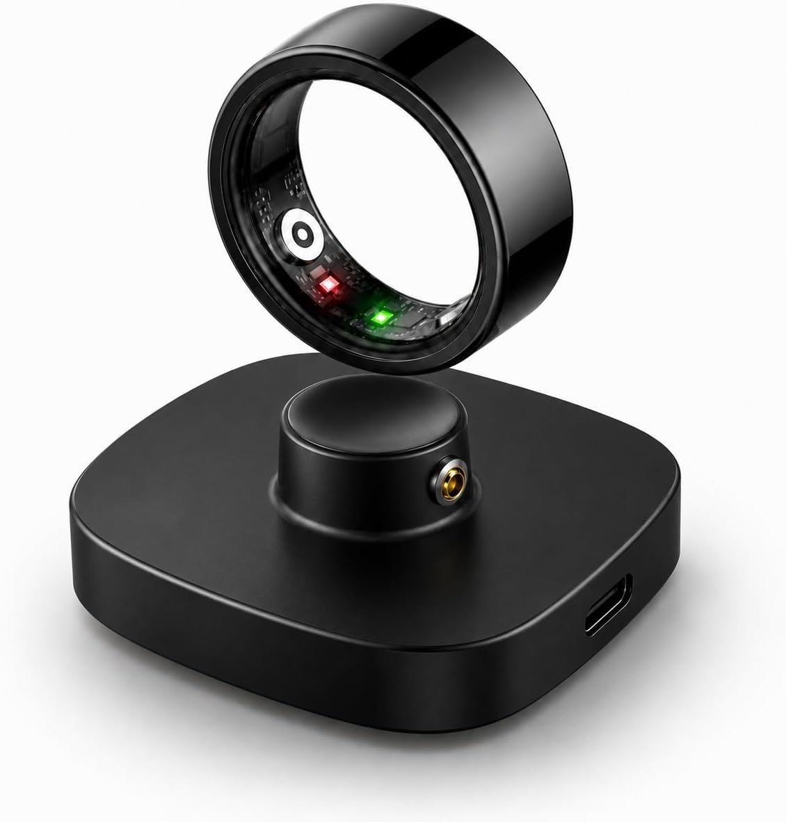 HK01 Smart Ring for Women & Men, Sleep & Stress Tracker, Waterproof Fitness Ring for iOS & Android, No Subscription Fee (Black, Size 9)