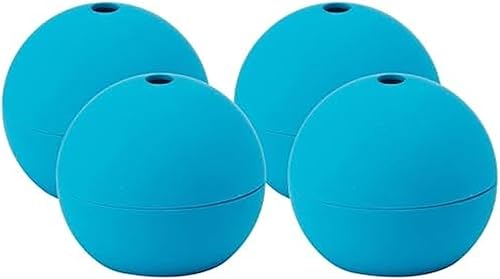 Houdini H9-013401T Molde de hielo esfera, 2.5 pulgadas, azul (paquete de 4)