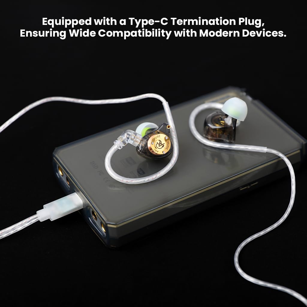 AUDIOCULAR ARC Wired Type-C IEM Earphones with Mic, KT02H20P DAC Chip, 11mm Dynamic Driver in Ear Monitor, Hi-Res Audio, Semi-Open Back, App-Based EQ Customization, Detachable 2Pin Cable — Amazon image 8