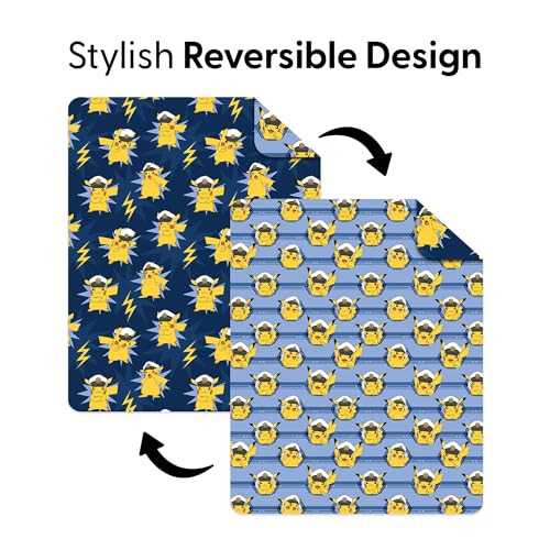Image of Northwest Pokemon Electric Captain Quilted Throw Blanket, Pikachu Adventure Artwork, Soft and Comfy for Bedding for Bed Couch, 60 x 80 inches