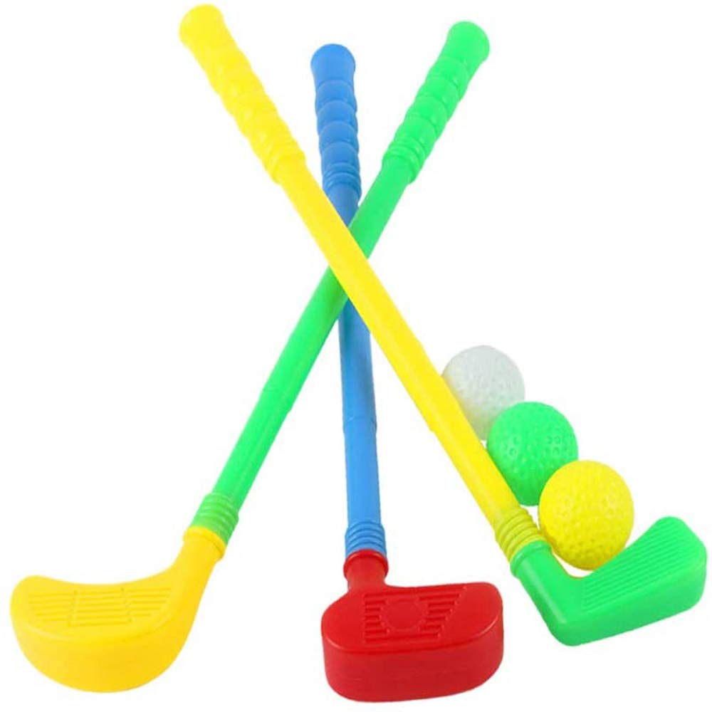 BinaryABC Plastic Golf Clubs Set Toy Golf Kit,Educational Golf Toys Sets,Children's Golf Game(Random Color) - Image 3