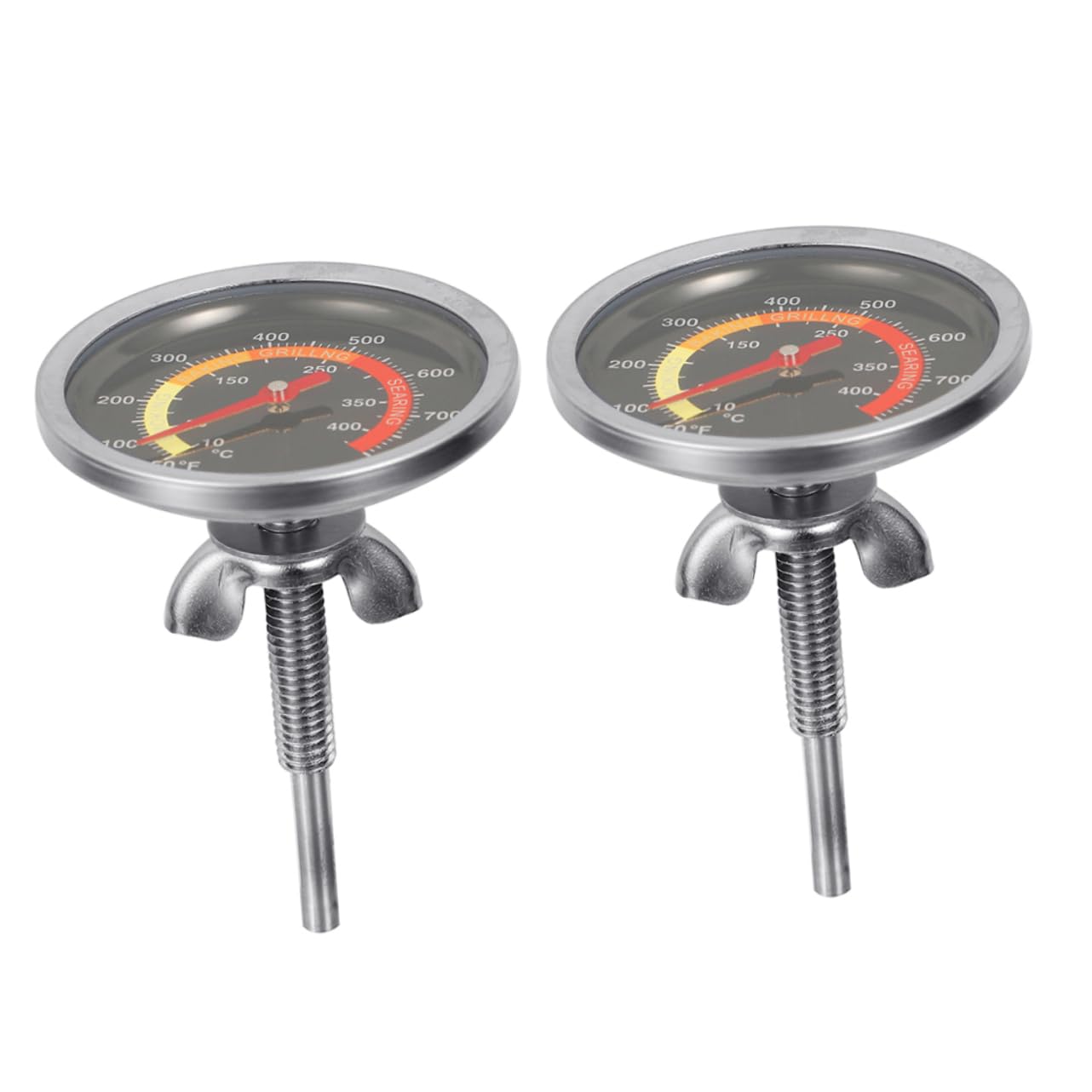 2piezas Termómetros Bimetálicos De Acero Inoxidable Para Horno De Barbacoa Para Cocina De Hotel Uso De Pollo o Pavo