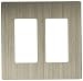 Lutron 2-Gang Stainless Steel Decorator Stainless steel Wall Plate