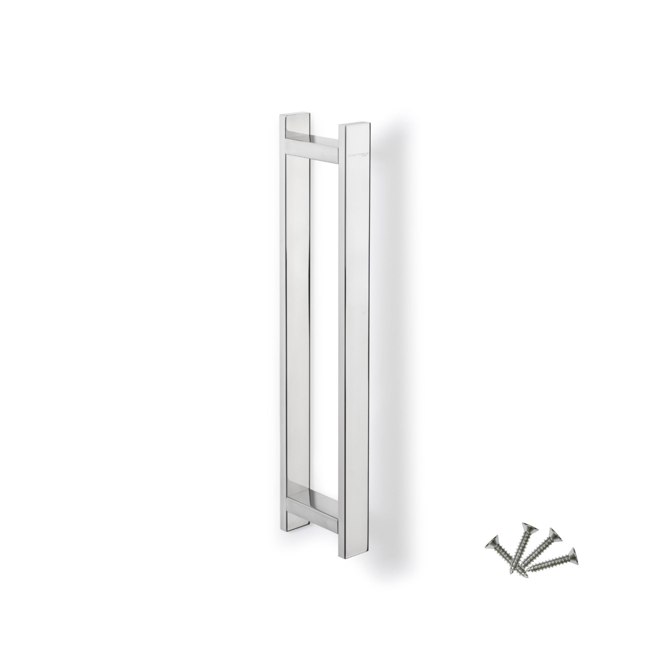 400S1 Porta Asciugamani Muro 40cm Acciaio Inox SUS 304 Antiruggine Design Moderno Bagno - Finitura Lucida - Porta Asciugamani Adesivo