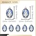 YionZian 40Pcs Oval Alloy Blue Enamel Catholic Medalla Milagrosa de La Virgen Maria Charm Pendant for Diy Rosary Necklace Mexican Bracelet Jewelry Making