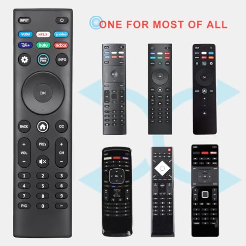 Image of Ewo'S Universal Remote Control XRT140 for Vizio Smart TV - Replacement XRT136 Smartcast for D, E, M, P /PX, V-Series - Black