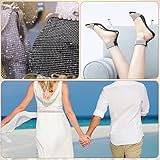 Thinp 3 Rolls Pearl Rhinestone Ribbon, Self Adhesive Stickers Diamond Ribbon Crystal Strips for DIY Wedding Birthday Party Crafts Phone Shoes Decorations (3 Different Sizes) - Image 7