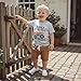 WZTYYDS Toddler Baby Boy Summer Clothes 2T 3T 4T 5T Boys Outfit Letter Truck Short Sleeve T-Shirt Tops + Shorts Set (Khaki Trucks, 18-24 Months)