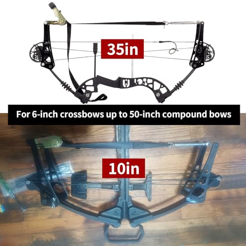 FENJANER Archer Compound Bow Press, Alumium Alloy Portable Hand Held Replace Bowstrings Tool, Press Ratchet Bow Limbs Open Accessories for Compound Bow & Crossbow (Red)