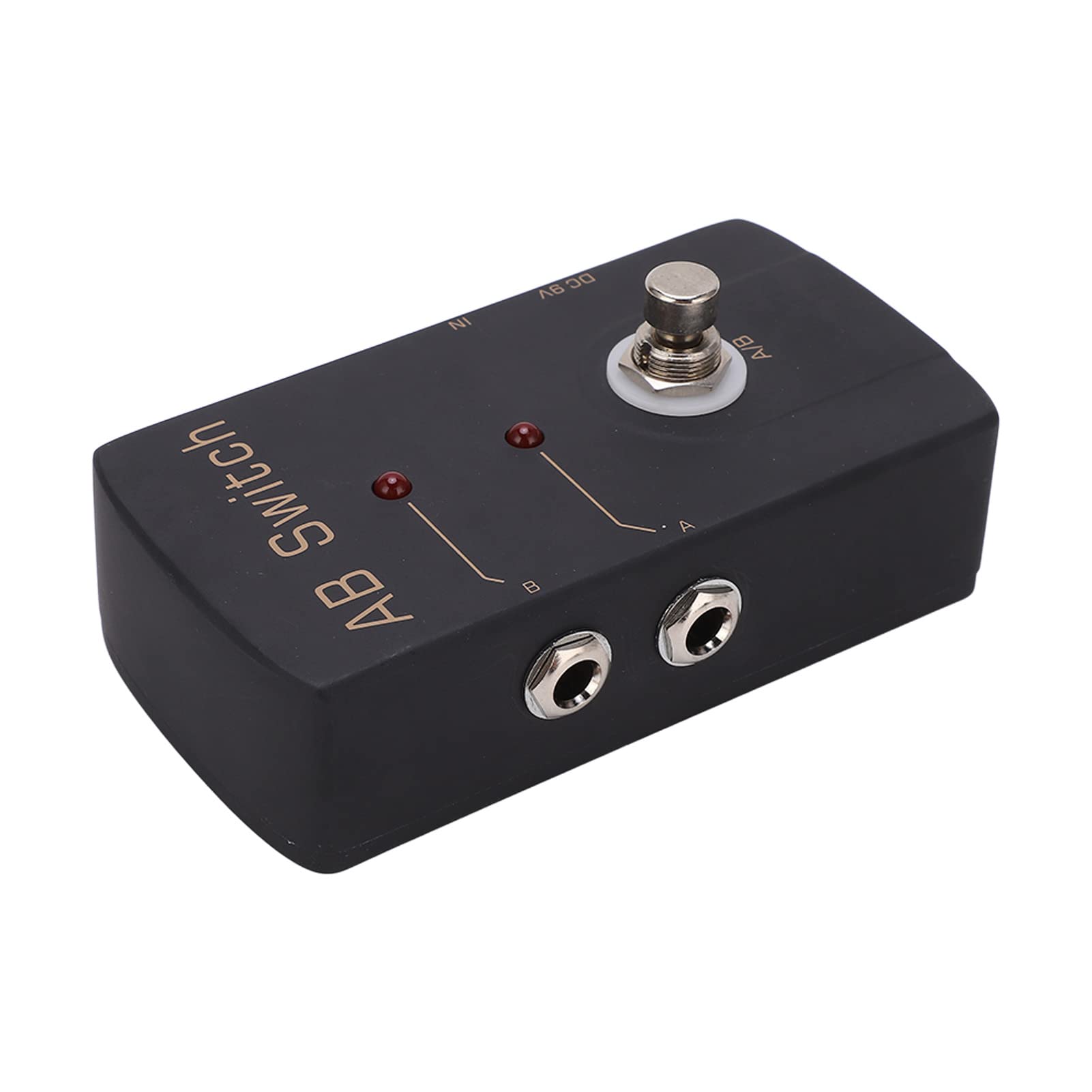 Pedal de Efectos de Interruptor AB Accesorios de Guitarra Pedal de Selección de Línea Efecto de Guitarra Eléctrica de 2 Ma con True Bypass Black Metal