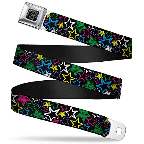 Cinturón de seguridad infantil con diseño de estrellas de 20 a 36 pulgadas de largo