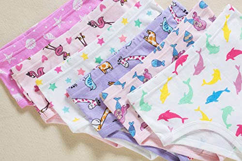 Slenily Christmas Girls Unicorn Underwear Kids Breathable Cotton Panties Horse Undies(Pack Of 6) 4T #TOP3