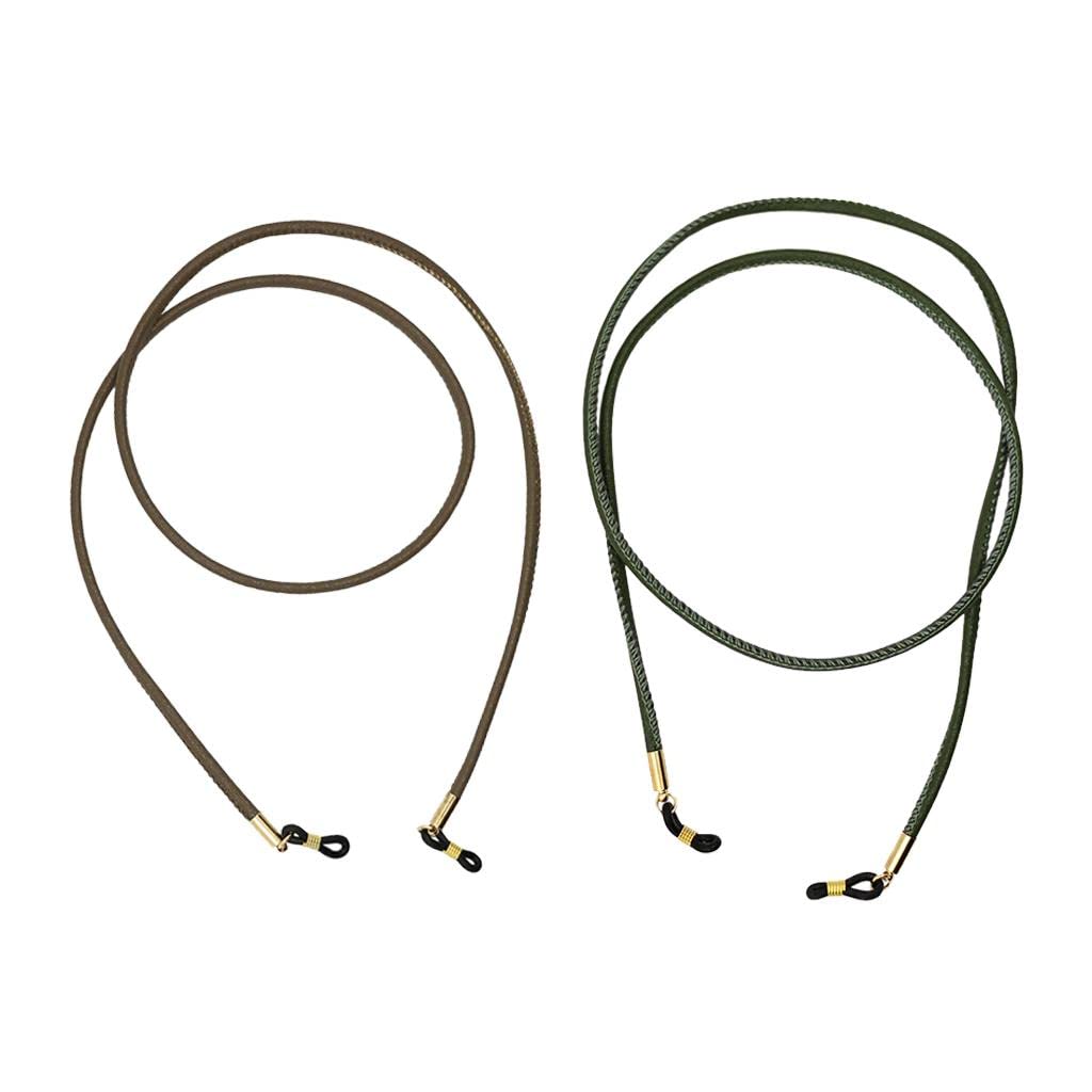 2 Pieces PU Leather Eyeglasses Rope Cord Strap Sunglasses Retainer Women Men|Health & Beauty | Vision Care | Other Vision Care|2 Pcs Eyegles Ropes (1 Pcs Green, 1 Pcs Brown)-image-46