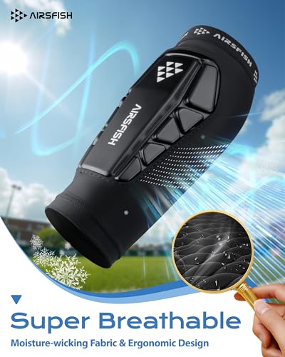 Soccer Shin Guards Kids Youth, Shin Protector for Boys Girls Men Women, Shin Pads Defender, Lightweight Calf Protective Gear, Breathable Canilleras de Futbol para Niños