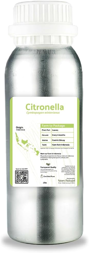 Citronella Essential Oil from Java, 2lbs