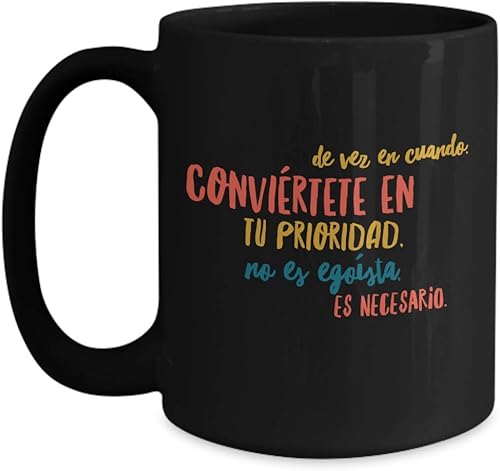 Miniatura 3 de Taza de Cafe Prioridad Vaso, taza de téa Mate Copa divertidas, tazas personalizadas, taza de café inspiradoras, taza con mensajes positivos., 11onza
