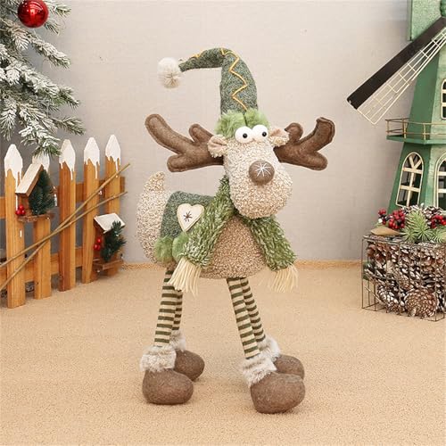 Cheminée décoration de table réussie grâce au cerf en peluche 55cm