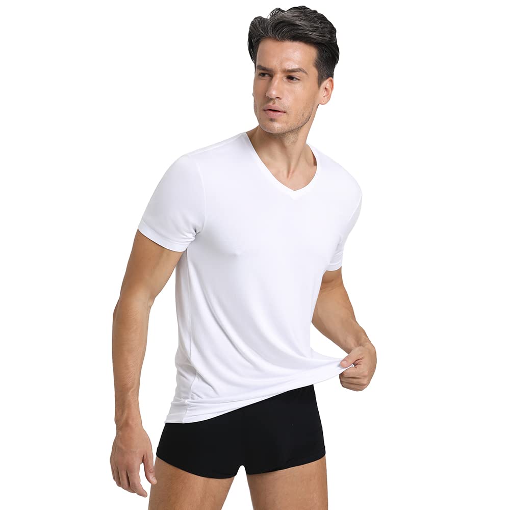 MOLISOHO Herren-Unterhemd, atmungsaktiv, Bambus-Viskose-Shirt für Männer, feuchtigkeitsableitende T-Shirts