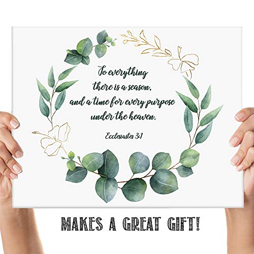 Tj Originals Ecclesiastes 3:1" To Everything There Is A Season. Bible Verse Wall Print- Unframed 11 X 14 Color Print - Inspirational Gift For Family & Friends #TOP1