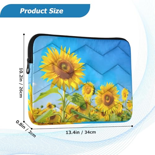 Funda para portátil 13-14 pulgadas campo girasol impermeable miniatura 3