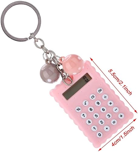 Miniatura 7 de Cute Cookies - Mini calculadora electrónica portátil, dígitos de color caramelo con botones de silicona, 2 en 1