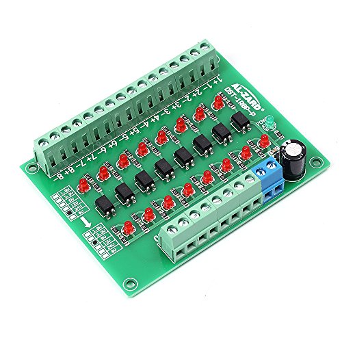 Icstation 24V to 5V 8 Channel Optocoupler Isolation Board Voltage Level Translator PNP