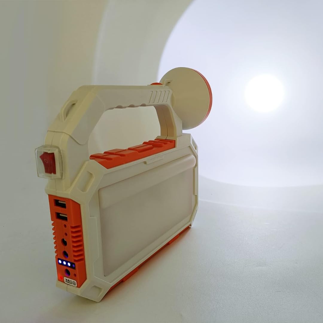 Maka Torcia Led Potente Professionale, Solare ricaricabile Pannello Solare luce d'emergenza 7200 mAh Strobo Faro da Campeggio USB Powerbank Luce Sicurezza IP65 8 Ore