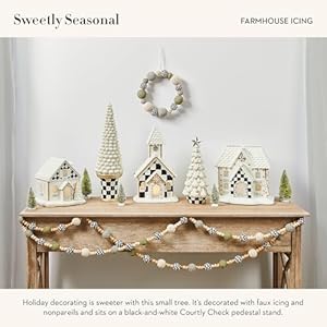 MACKENZIE-CHILDS Farmhouse Icing Tabletop Christmas Tree, White Christmas Tree Tabletop Decor, Large MACKENZIE CHILDS Farmhouse Icing Tabletop Christmas Tree White Christmas Tree Tabletop Decor Large