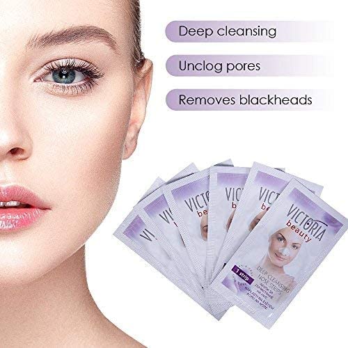 Miniatura 2 de Victoria Beauty Tiras nasales de limpieza profunda que limpian al instante los poros obstruidos, elimina puntos negros, tamaño más grande para un